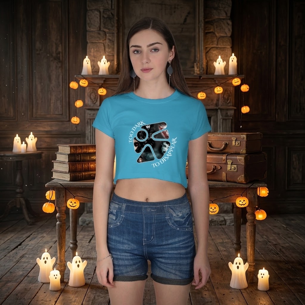 Women's Gothic Crop Top - Too dark to disappear | Dark Aesthetic
