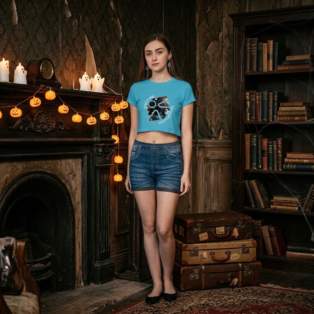 Women's Gothic Crop Top - Too dark to disappear | Dark Aesthetic